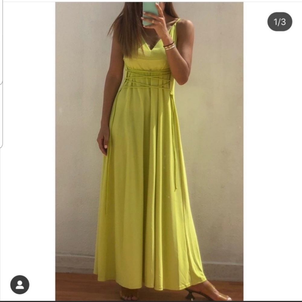 LONG DRESS WITH DRAWSTRING DRESS - Picture 10 of 14